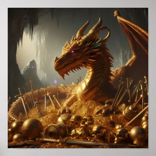 A.I. Gömt Guld Dragon Poster (Framsidan)