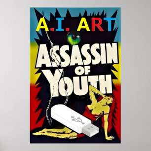 A.I.-konst - Ungdomens mördare Poster