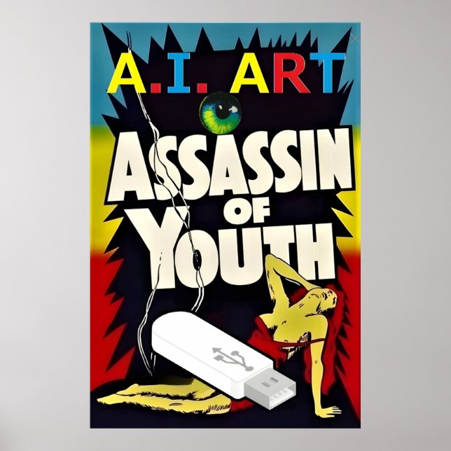 A.I.-konst - Ungdomens mördare Poster (Framsidan)