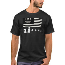 A.I.  LÖGNER.  Grundläggande svart t-shirt