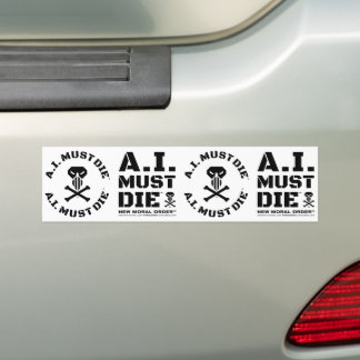 A.I. Måste Dö™ Logotyp (Militär font) Bildäckslapp Bildekal