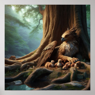 A.I. Mor Griffin och Hennes Younglings Poster