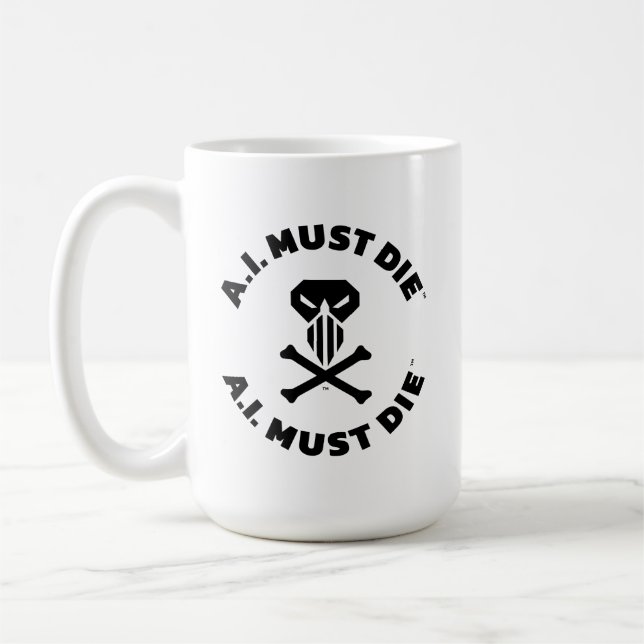 A.I. Must Die™ Logga Mugg (Fet Skrift) (Vänster)