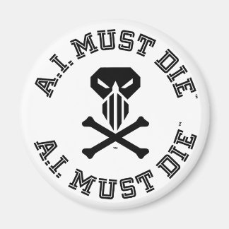 A.I. must Die™ Logotyp (College Font) Magnet