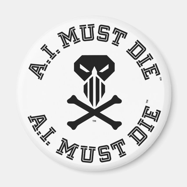 A.I. must Die™ Logotyp (College Font) Magnet (Framsidan)