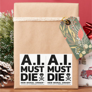 A.I. Must Die™ Logotyp (Fet Skrift) Klistermärken