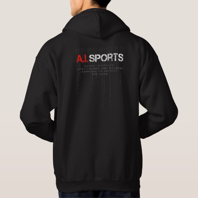 A.I. Sports Black Hoodie (Baksida)