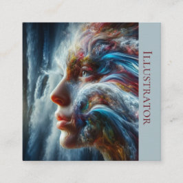 A.I. Vatten gudinna Fyrkantigt Visitkort