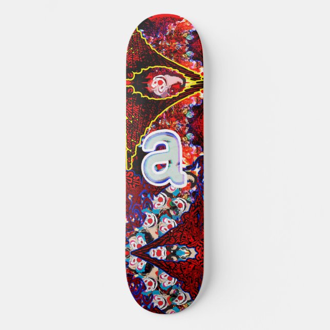 "a" Infoga Clown Här Mini Skateboard Bräda 18,5 Cm (Framsida)