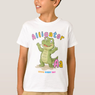 "A is for Alligator" Alphabet Tee - Groda varje da