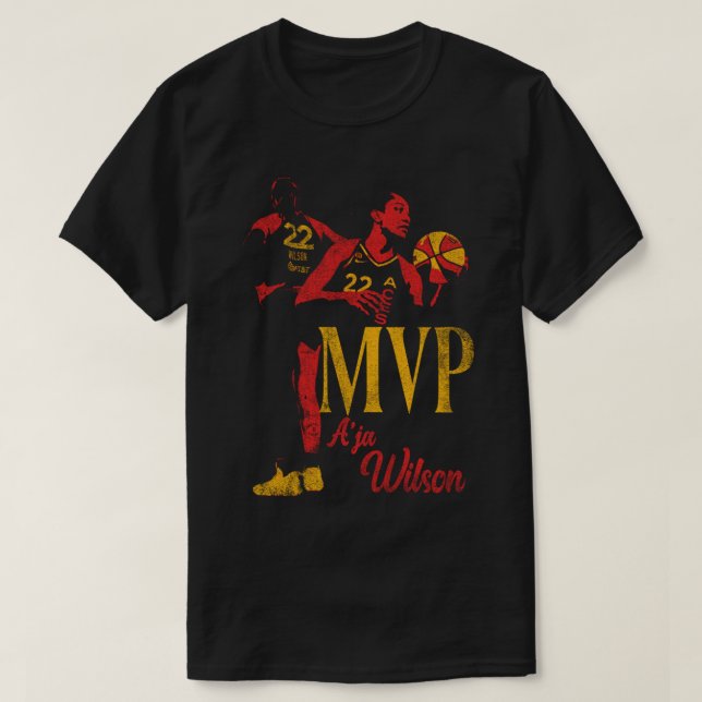 A_ja Wilson MVP Las Vegas Ess WNBA T Shirt (Design framsida)