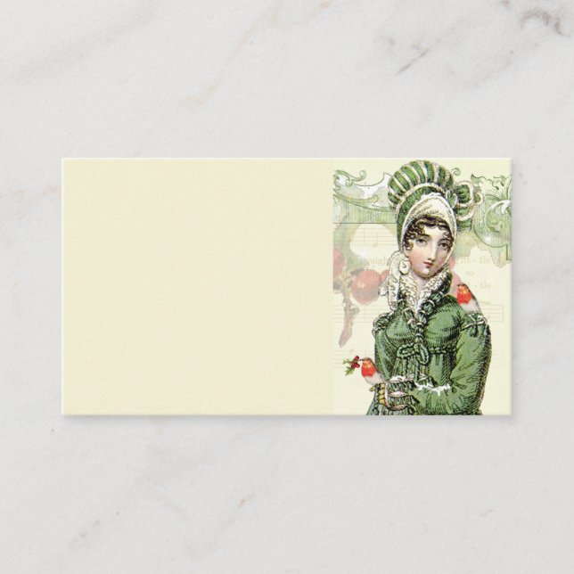 A Jaoyous Noel, Jane Austen Inspired Place Card Placeringskort (Framsida)