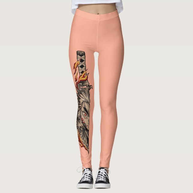 A Japanese-style sword (katana or similar) with a  Leggings (Framsida)