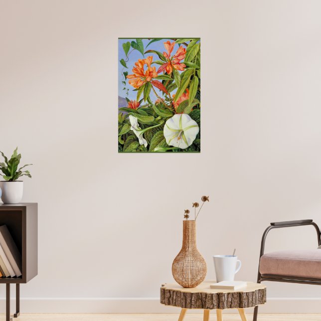 A Javan Rhododendrum och Ipomoea Poster (Vardagsrum 3)