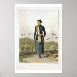 A Javan Woman från lägre klass, plåt 3 från Vol Poster