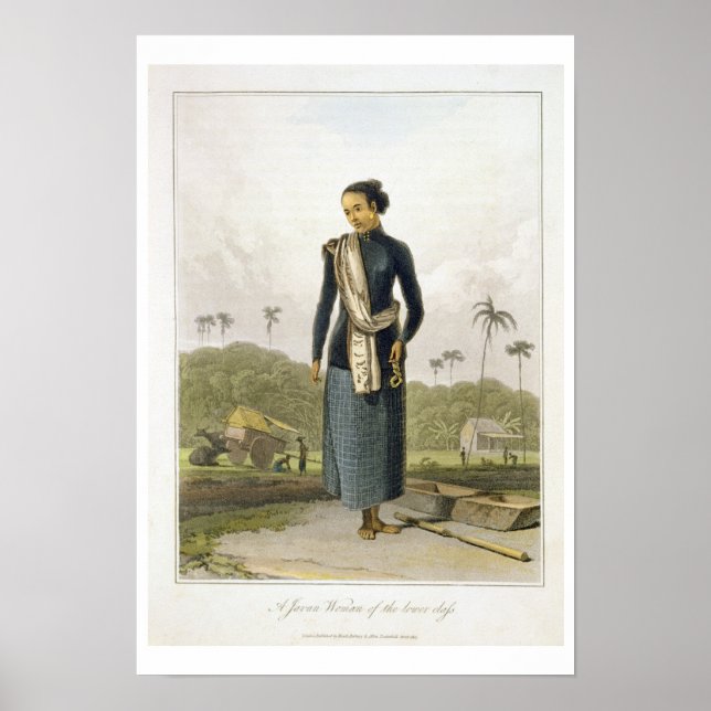 A Javan Woman från lägre klass, plåt 3 från Vol Poster (Framsidan)