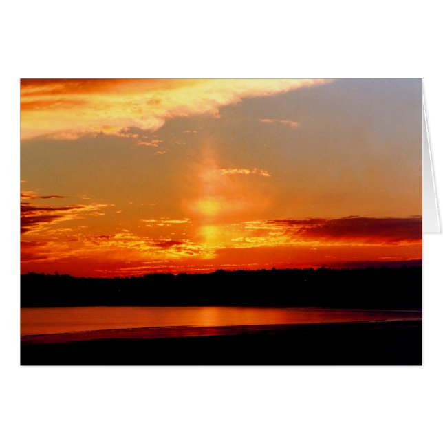 A Jersey sunset Card Hälsningskort (Framsidan Horizontal)