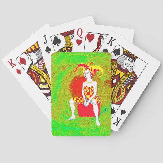 A jester Queen Casinokort (Baksidan)