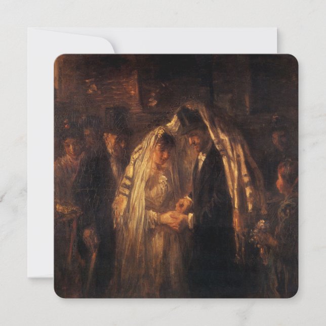 A Jewish Bröllop av Jozef Israels - Circa 1903 Kort (Framsida)