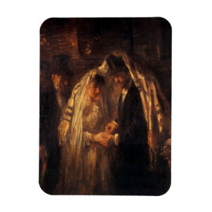 A Jewish Bröllop av Jozef Israels - Circa 1903 Magnet