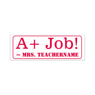 "A+-jobb!" + Namn Rubber Frimärke Självfärgande Stämpel