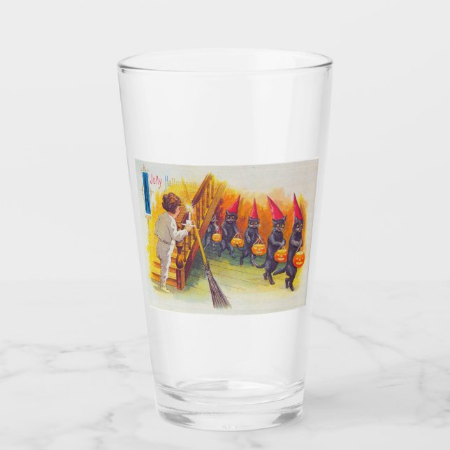 A Jolly Halloween (Svarta katter) Glaskopp (Framsida)