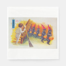 A Jolly Halloween (Svarta katter) Pappersservett