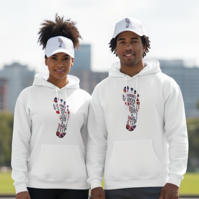 A Journey of 1000 Miles Begins with a Single Step  Hoodie (Skapare uppladdad)