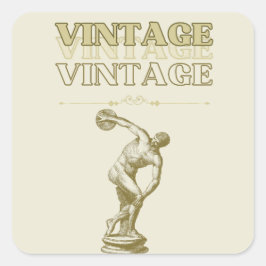 A Journey through Vintage Aesthetic Fyrkantigt Klistermärke