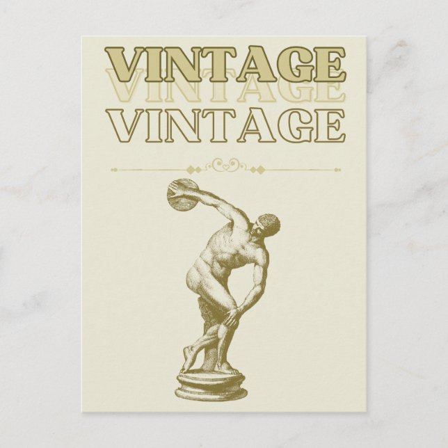 A Journey through Vintage Aesthetic Vykort (Framsida)