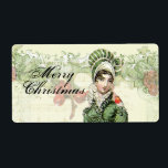 A Joyous Noel Fraktsedel<br><div class="desc">En vacker vintage ReEmergency mode-tallrik med adjektiv vintage bild av robiner är i centrum i detta festliga shabby chic romantic Jane Austen inspirerade kollage. © Wickly Loely</div>