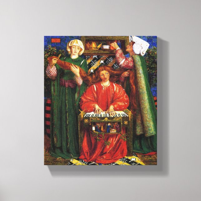A jul Sång (Julafton) (Dante Gabriel Rossetti) Canvastryck (Framsida)