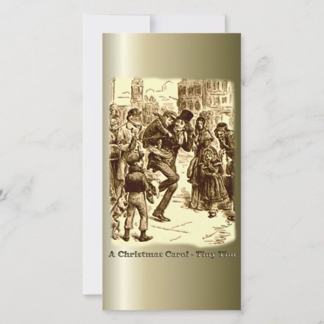 A jul Sång - Tiny Tim Julkort (Framsida)