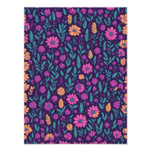 A Kaleidoscope för Blommar på Twilight Amethyst Fototryck
