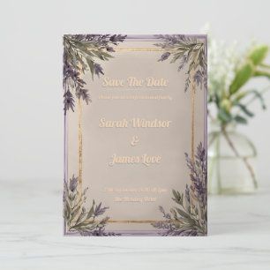 A Kärlek i Bloom Lavender Wedding bjudande Inbjudningar