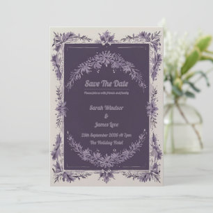 A Kärlek i Bloom Lavender Wedding bjudande Inbjudningar