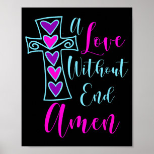 A Kärlek utan slut Amen Jesus Inspired Citat Chris Poster