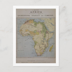 A Karta i Afrika till Illustrate the Travels of Da Vykort