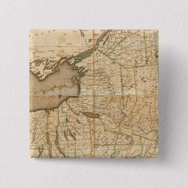 A Karta i delstaten New York Knapp (Framsida)