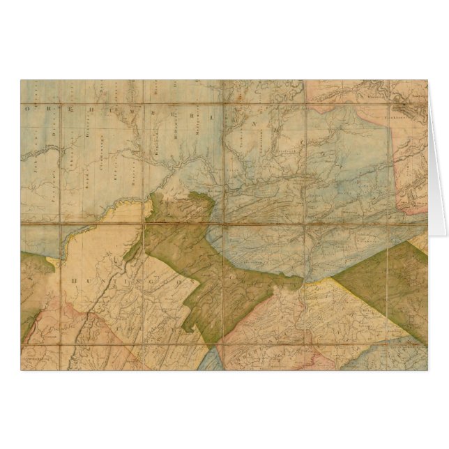 A Karta i delstaten Pennsylvania Hälsningskort (Framsidan Horizontal)