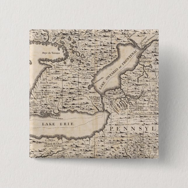 A Karta i det brittiska imperiet i Amerika Lakan 6 Knapp (Framsida)