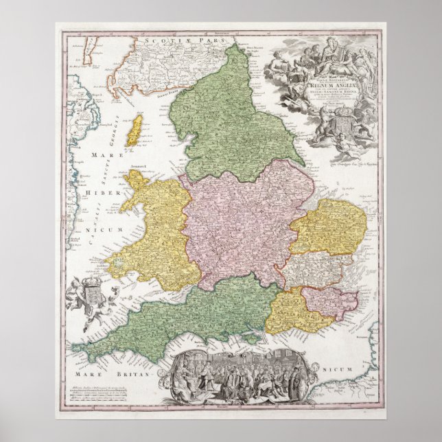 A Karta i England | 1760 Poster (Framsidan)