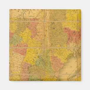 A Karta i New England Stater Magnet