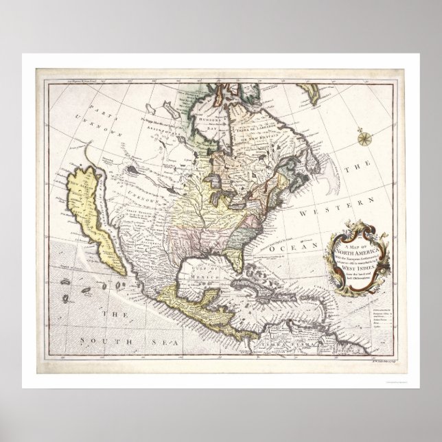 A Karta i Nordamerika Poster (Framsidan)