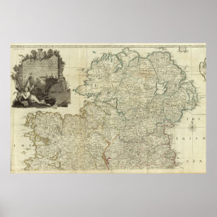 A karta i Nordirland Poster