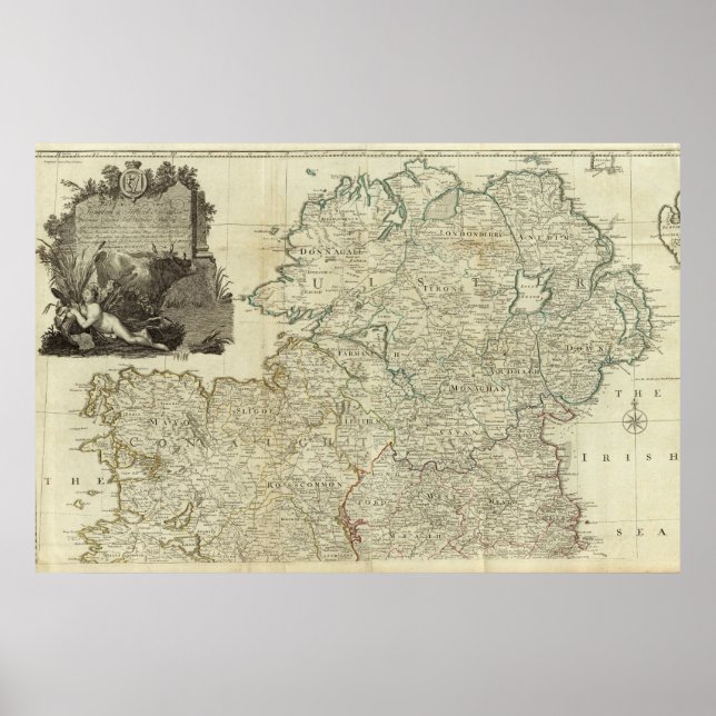 A karta i Nordirland Poster (Framsidan)