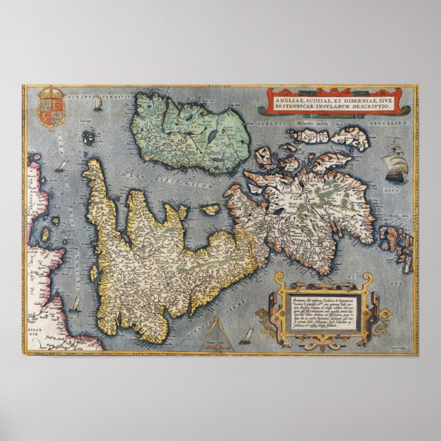 A Karta i Underbara Storbritannien | 1587 Poster (Framsidan)
