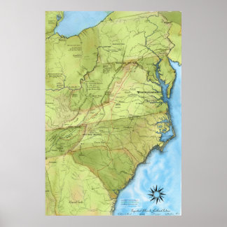 A karta i viktiga ställe till sydöstra indianer poster