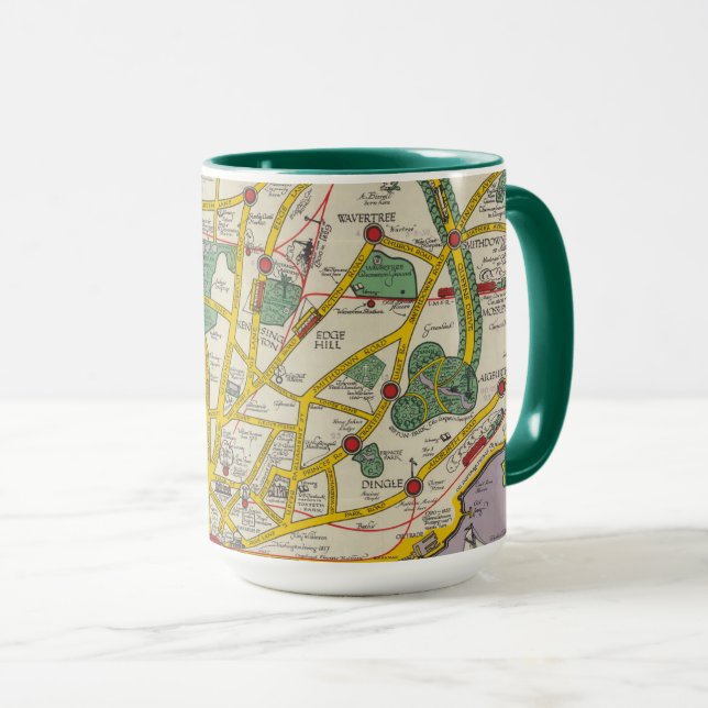 A Karta of Merseyside, Liverpool Mugg (Framsida höger)