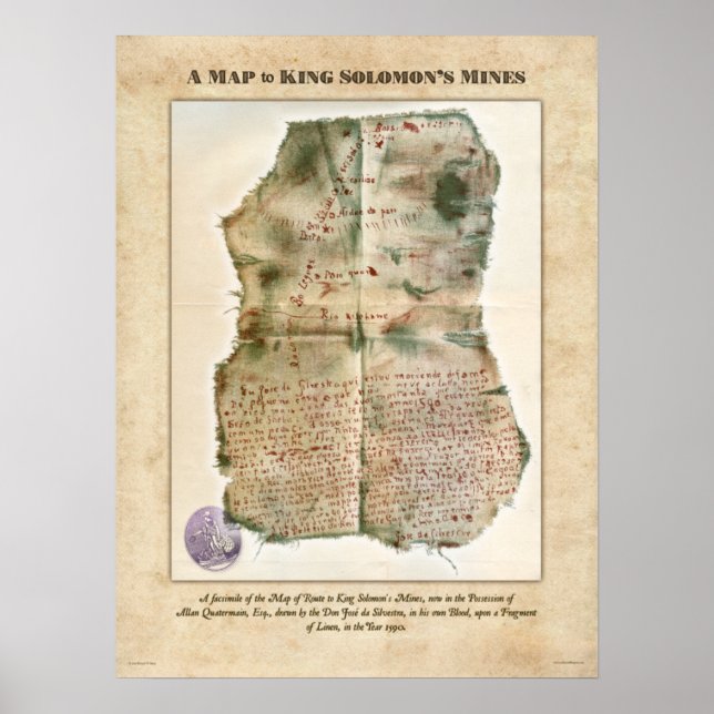 A Karta till Kung Solomons gruvor Poster (Framsidan)